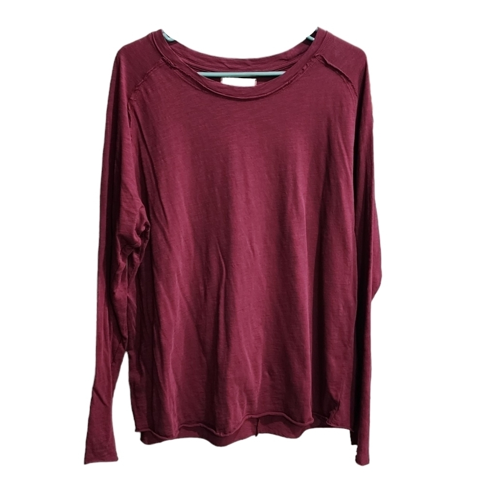 WE THE FREE Maroon Long sleeve Shirt Boho Grunge Style